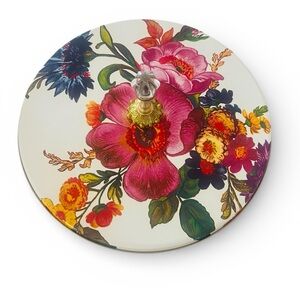 MacKenzie-Childs Flower Market Enamel Cheese Course 14.5 Diameter